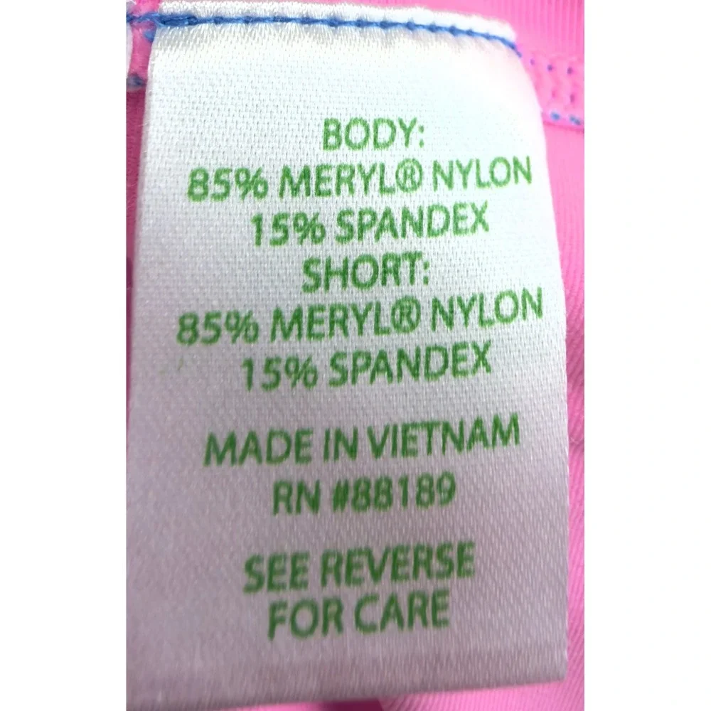 Lilly Pulitzer Luxletic Taye Ruffle Skort Blue Floral Womens Size M Golf Tennis